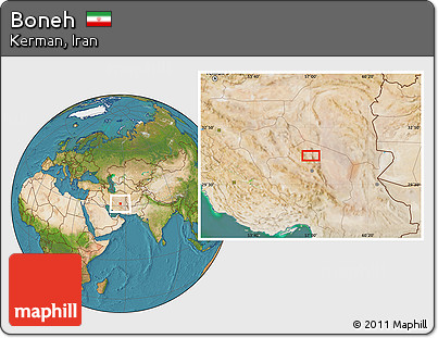 Satellite Location Map of Boneh