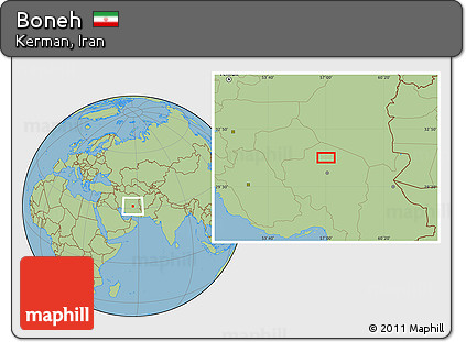 Savanna Style Location Map of Boneh
