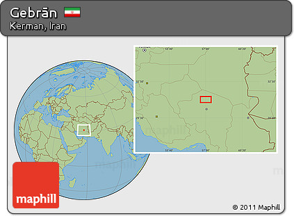 Savanna Style Location Map of Gebrān