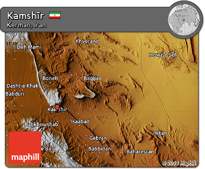 Physical Map of Kamshīr