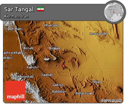 Physical Map of Sar Tangal