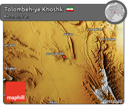 Physical Map of Tolombeh-ye Khoshk