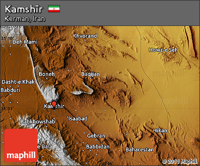 Physical Map of Kamshīr