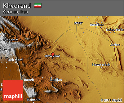 Physical Map of Khvorand
