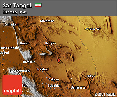 Physical Map of Sar Tangal