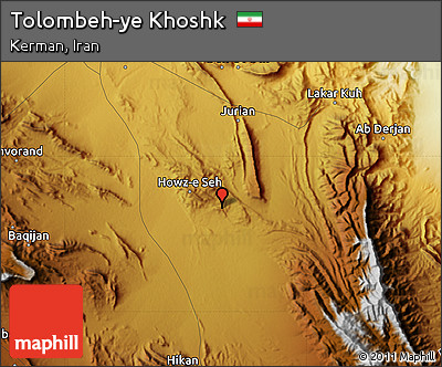 Physical Map of Tolombeh-ye Khoshk