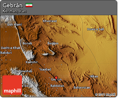 Physical Map of Gebrān