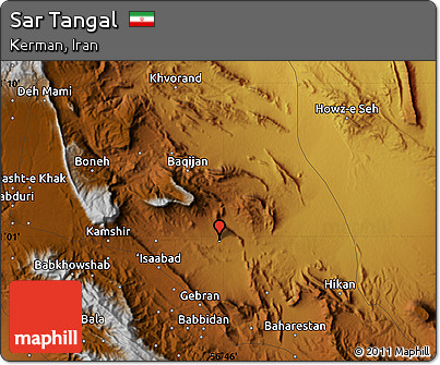 Physical Map of Sar Tangal