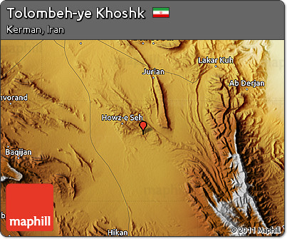 Physical Map of Tolombeh-ye Khoshk