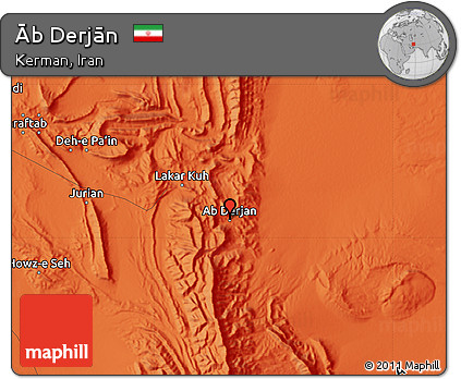 Political Map of Āb Derjān