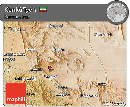 Satellite Map of Kankū'īyeh