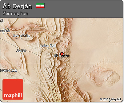 Satellite Map of Āb Derjān