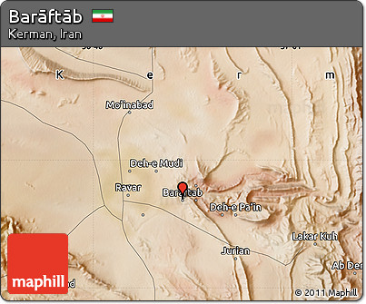 Satellite Map of Barāftāb