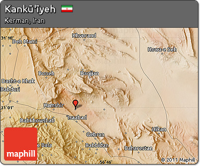 Satellite Map of Kankū'īyeh