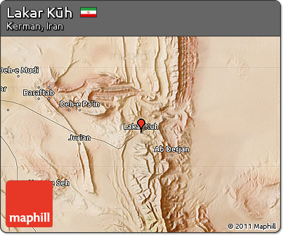 Satellite Map of Lakar Kūh