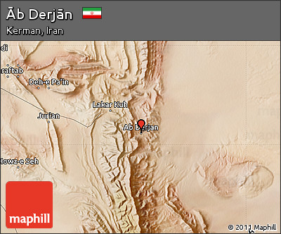 Satellite Map of Āb Derjān