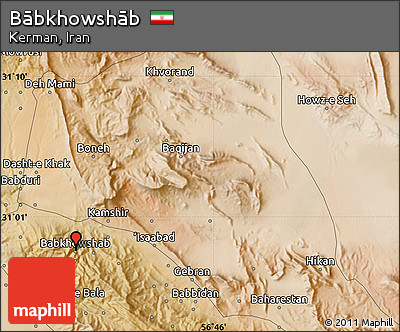 Satellite Map of Bābkhowshāb