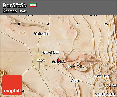 Satellite Map of Barāftāb