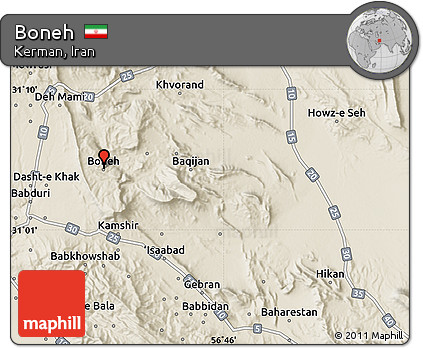 Shaded Relief Map of Boneh
