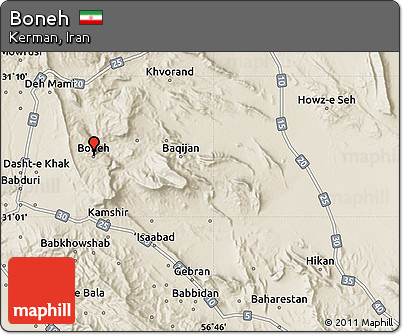 Shaded Relief Map of Boneh