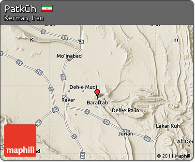 Shaded Relief Map of Patkūh