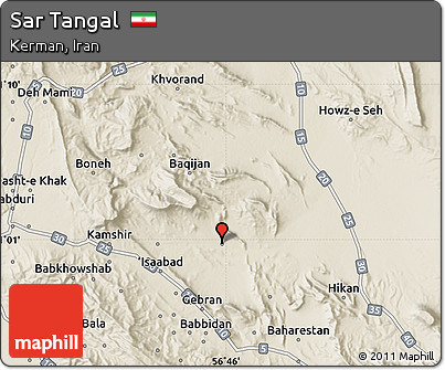 Shaded Relief Map of Sar Tangal