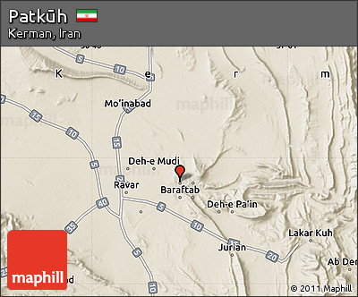 Shaded Relief Map of Patkūh