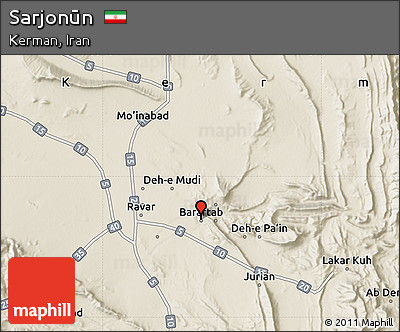 Shaded Relief Map of Sarjonūn