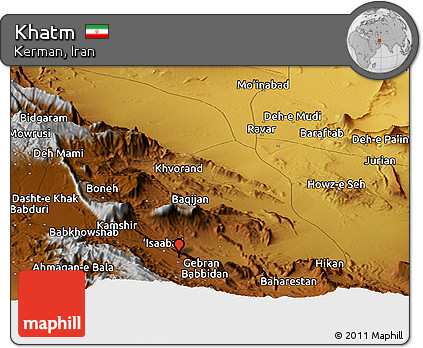 Physical Panoramic Map of Khatm