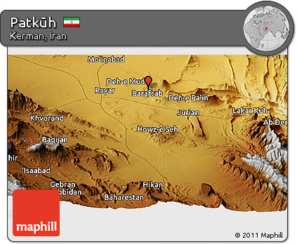 Physical Panoramic Map of Patkūh