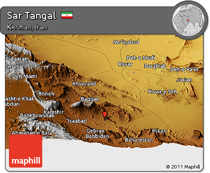Physical Panoramic Map of Sar Tangal