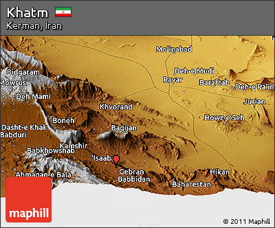 Physical Panoramic Map of Khatm