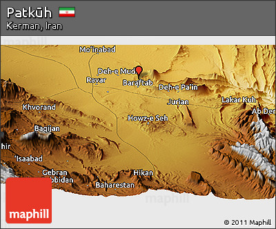 Physical Panoramic Map of Patkūh