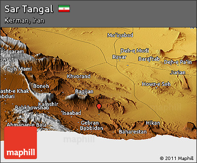 Physical Panoramic Map of Sar Tangal