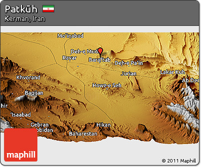 Physical Panoramic Map of Patkūh