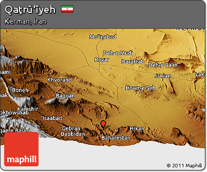 Physical Panoramic Map of Qaţrū'īyeh