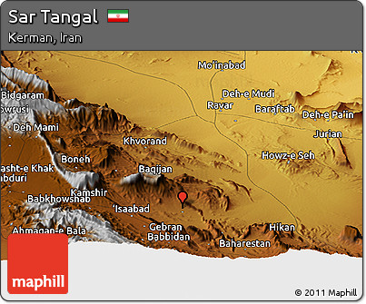 Physical Panoramic Map of Sar Tangal
