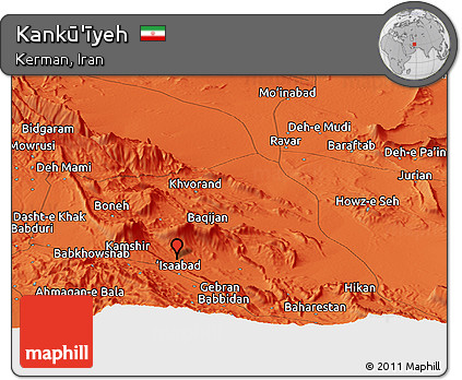 Political Panoramic Map of Kankū'īyeh