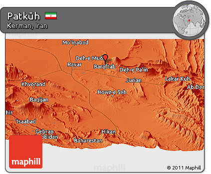 Political Panoramic Map of Patkūh