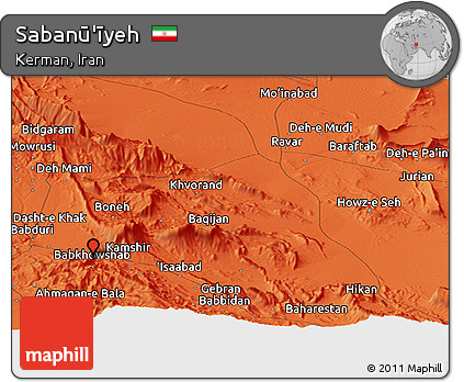 Political Panoramic Map of Sabanū'īyeh