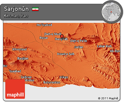 Political Panoramic Map of Sarjonūn