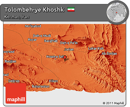 Political Panoramic Map of Tolombeh-ye Khoshk