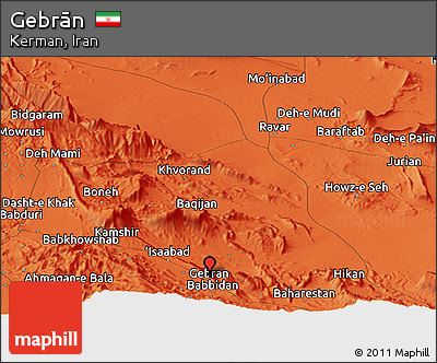 Political Panoramic Map of Gebrān