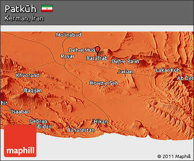 Political Panoramic Map of Patkūh