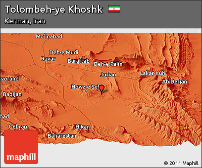 Political Panoramic Map of Tolombeh-ye Khoshk