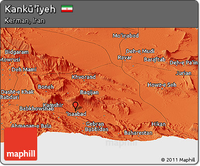 Political Panoramic Map of Kankū'īyeh