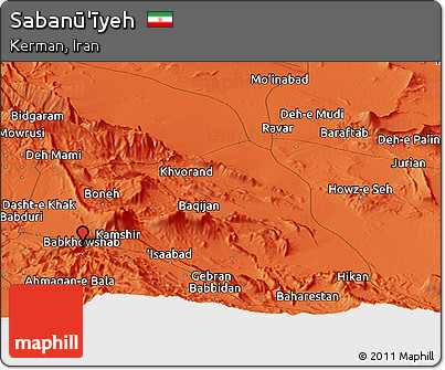 Political Panoramic Map of Sabanū'īyeh