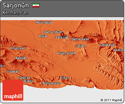 Political Panoramic Map of Sarjonūn