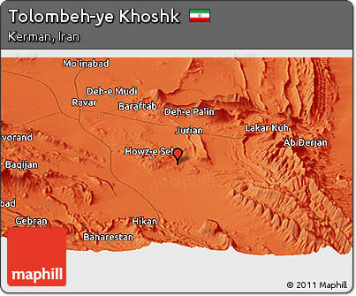 Political Panoramic Map of Tolombeh-ye Khoshk