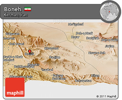 Satellite Panoramic Map of Boneh